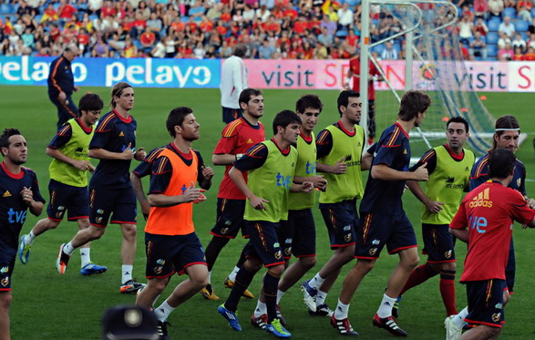 Entrenamiento de La Roja en el Rico Pérez